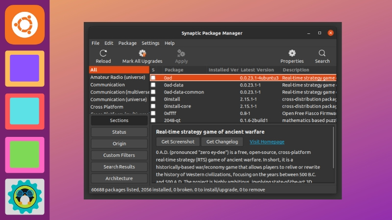 Как установить synaptic в ubuntu