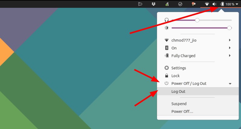 Как сделать logout ubuntu